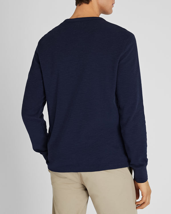Club Monaco Long-Sleeve Ribbed Slub Tee La Mer