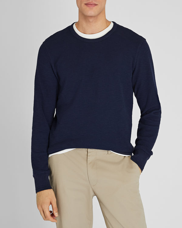 club monaco Long-Sleeve Ribbed Slub Tee La Mer