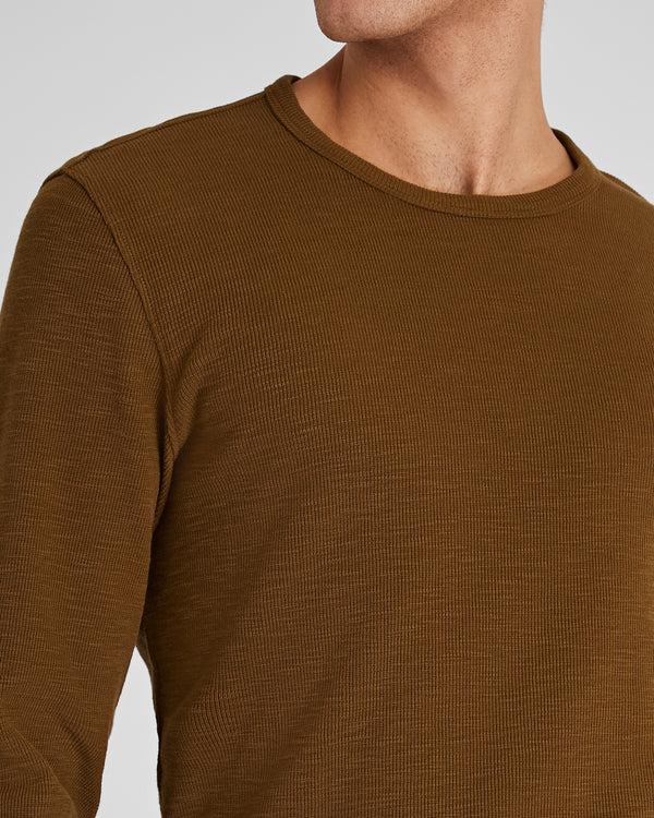 Club Monaco Long-Sleeve Ribbed Slub Tee Oak