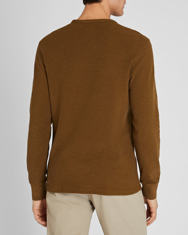 Club Monaco Long-Sleeve Ribbed Slub Tee Oak