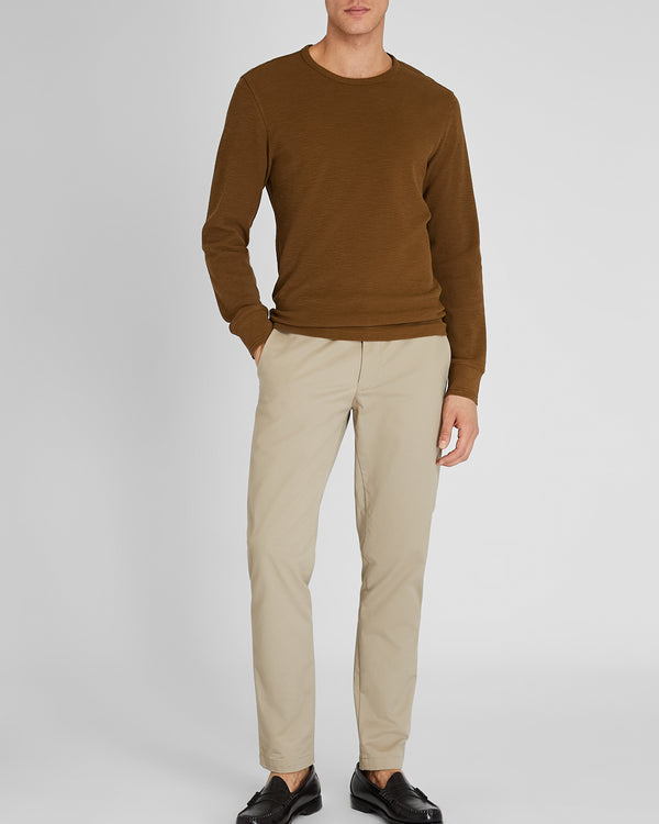 Club Monaco Long-Sleeve Ribbed Slub Tee Oak
