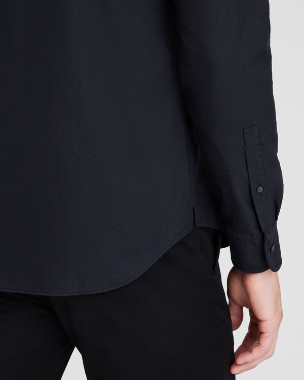 Club Monaco Long-Sleeve Solid Oxford Shirt Black