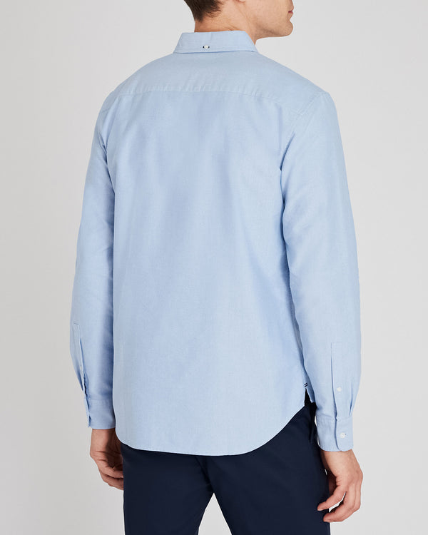 Club Monaco Long-Sleeve Solid Oxford Shirt Blue