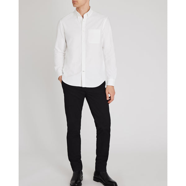 Club Monaco Long-Sleeve Solid Oxford Shirt White