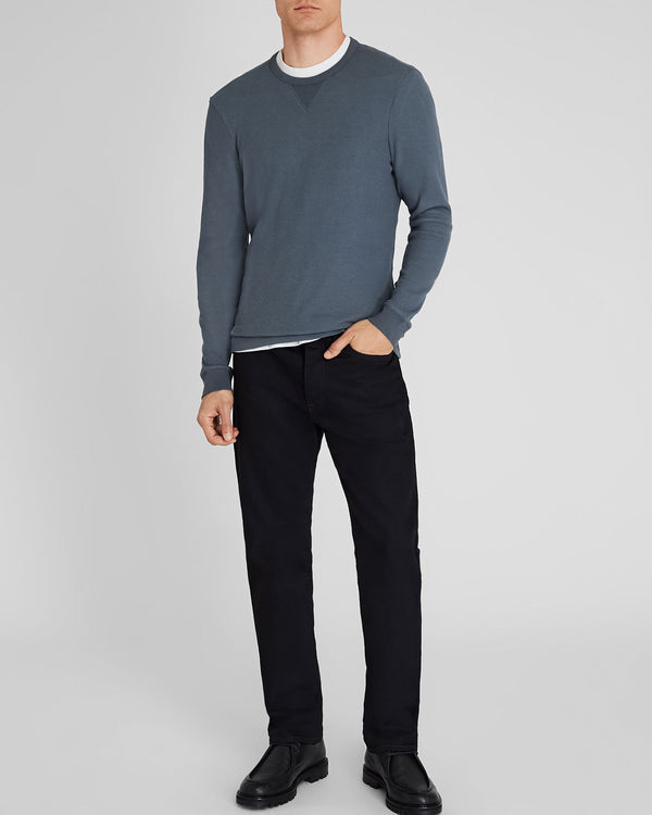 Club Monaco Long-Sleeve Waffle Crew Dark Blue