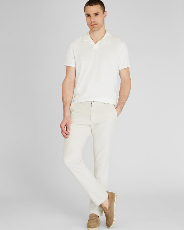 Club Monaco Loop Terry Johnny Collar Polo White
