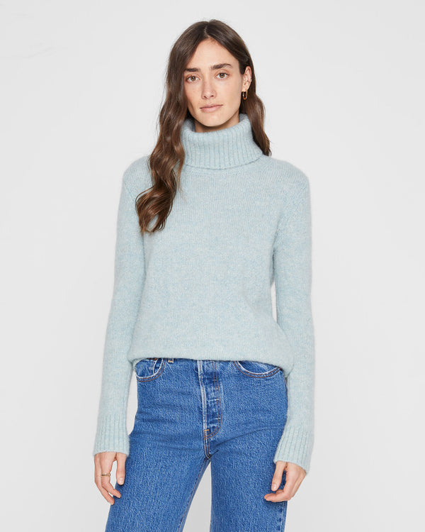 Club Monaco Lux Turtleneck Tunic Blue Topaz