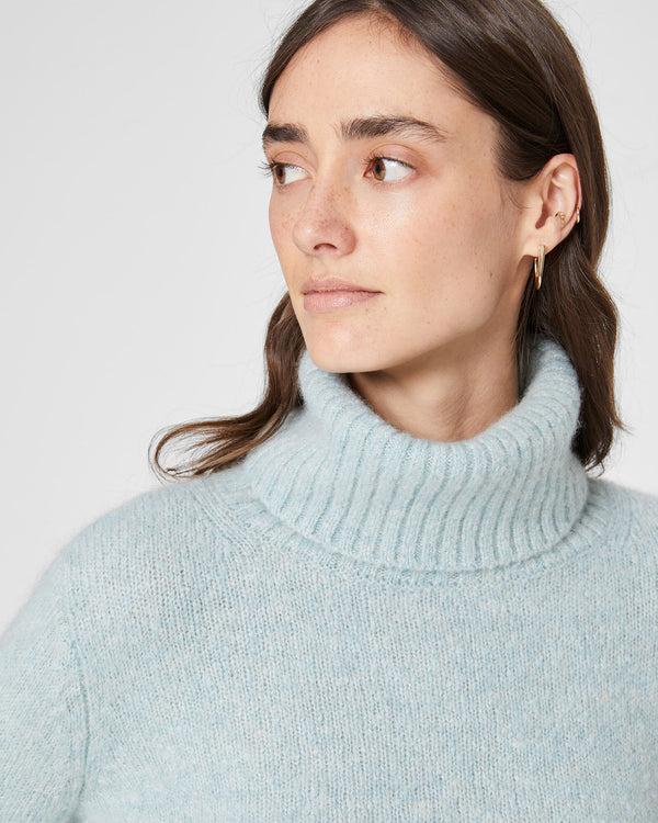 club monaco Lux Turtleneck Tunic Blue Topaz