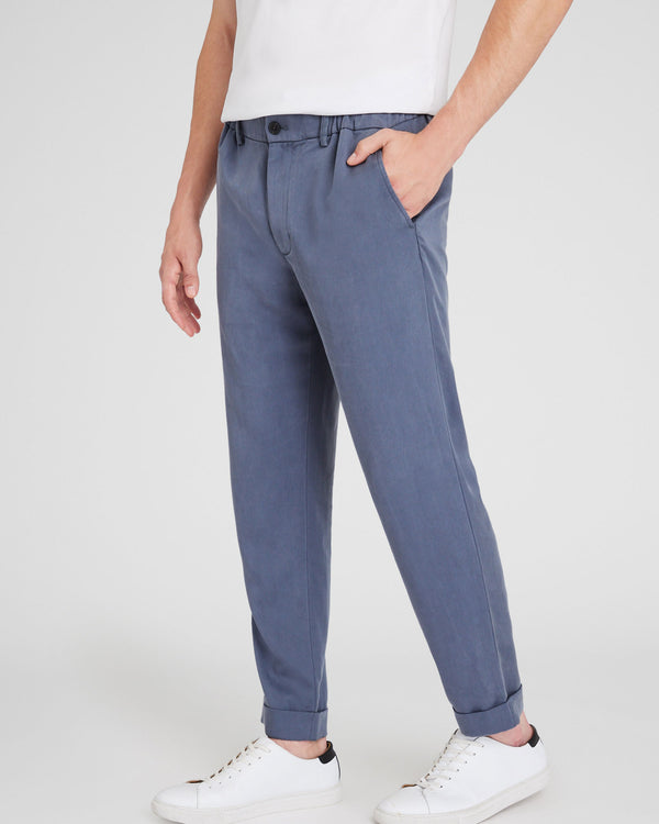 Club Monaco Lyocell Elasticated Trouser Slate Blue