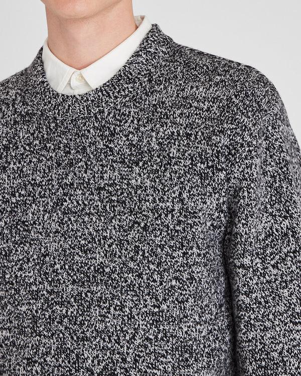 Club Monaco Marl Wool Blend Crewneck Black Mix
