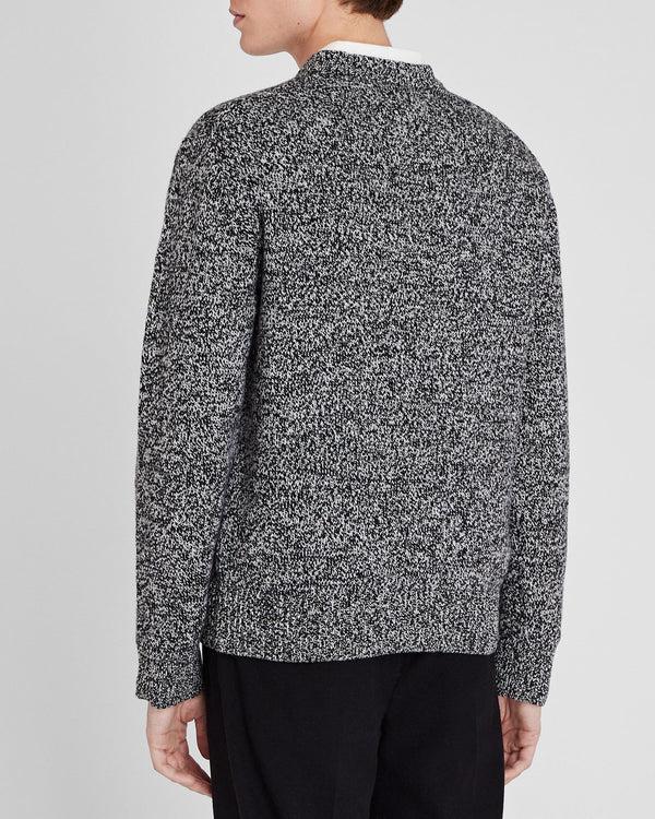 Club Monaco Marl Wool Blend Crewneck Black Mix