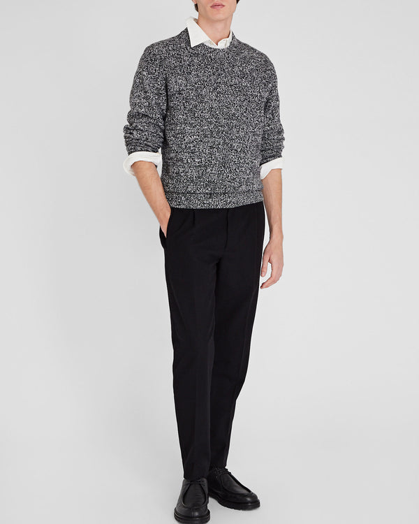 Club Monaco Marl Wool Blend Crewneck Black Mix