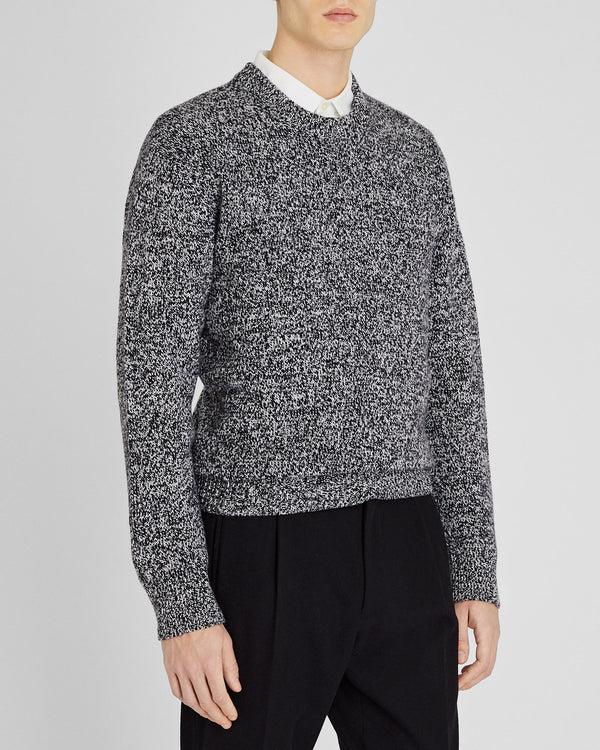 club monaco Marl Wool Blend Crewneck Black Mix