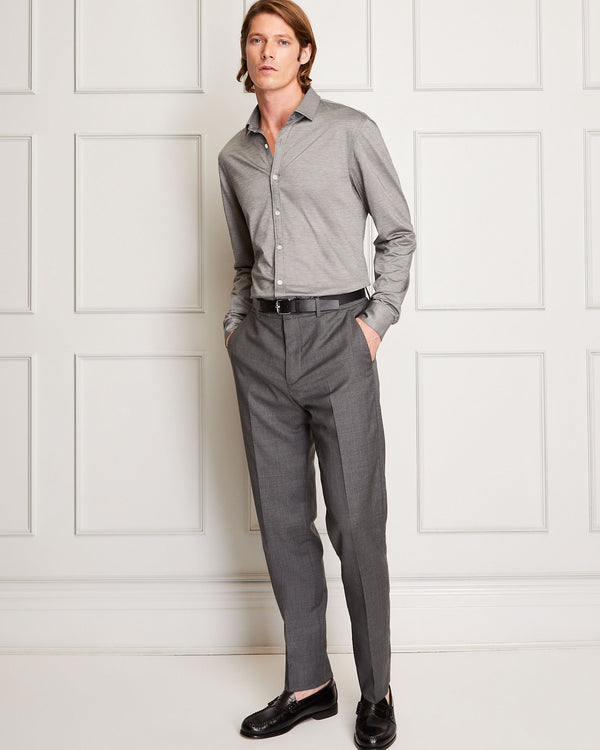 Club Monaco Marzotto Tapered Wool Trouser Grey