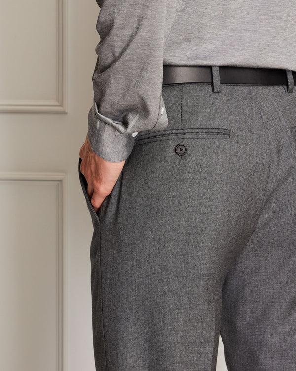 Club Monaco Marzotto Tapered Wool Trouser Grey