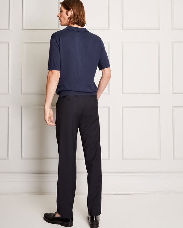 Club Monaco Marzotto Tapered Wool Trouser Navy