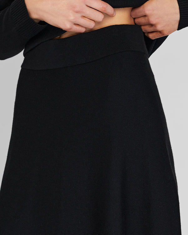 Club Monaco Merino Midi Sweater Skirt Black