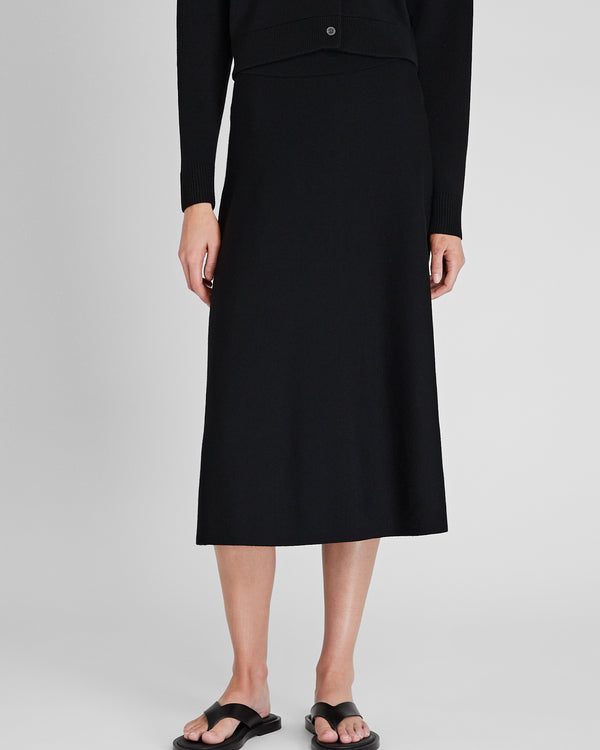Club Monaco Merino Midi Sweater Skirt Black
