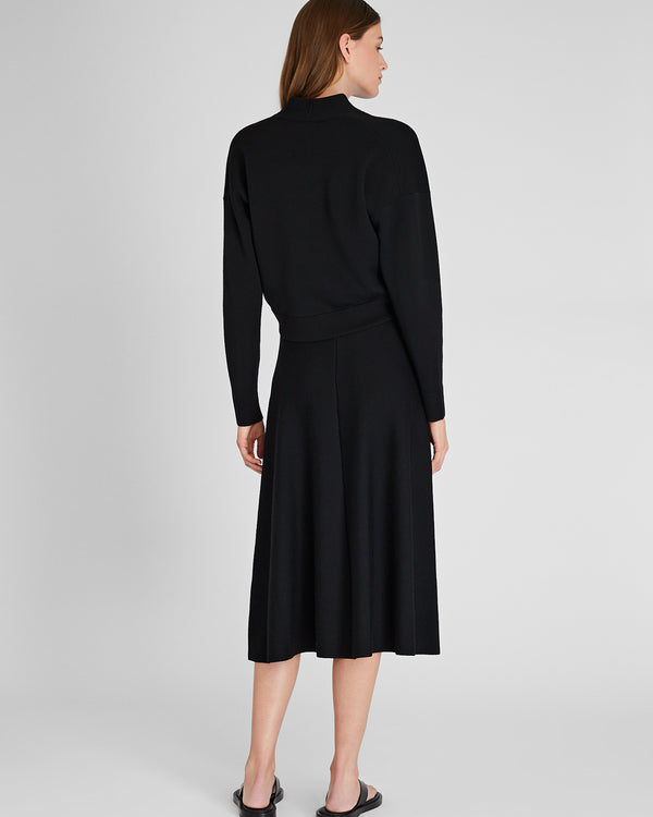 Club Monaco Merino Midi Sweater Skirt Black