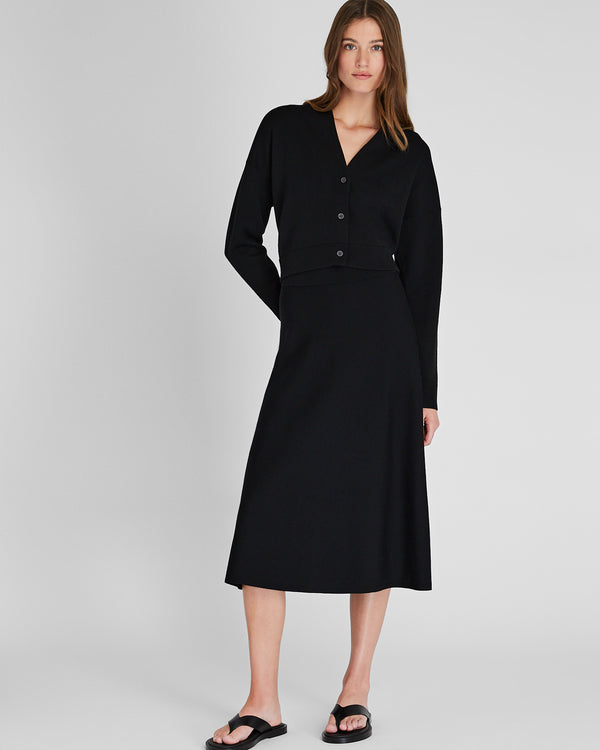 club monaco Merino Midi Sweater Skirt Black