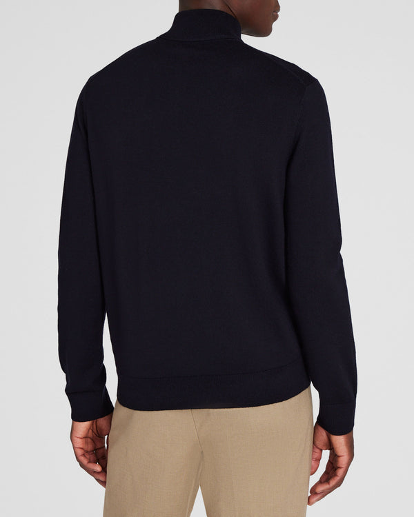 Club Monaco Merino Quarter-Zip Sweater Navy