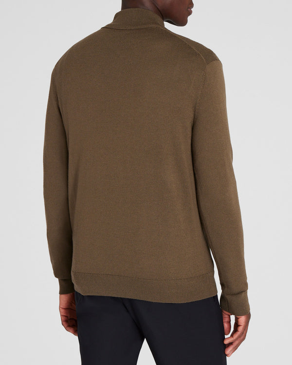 Club Monaco Merino Quarter-Zip Sweater Taupe