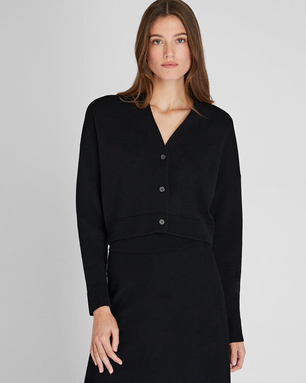 club monaco Merino Relaxed Cardigan Black