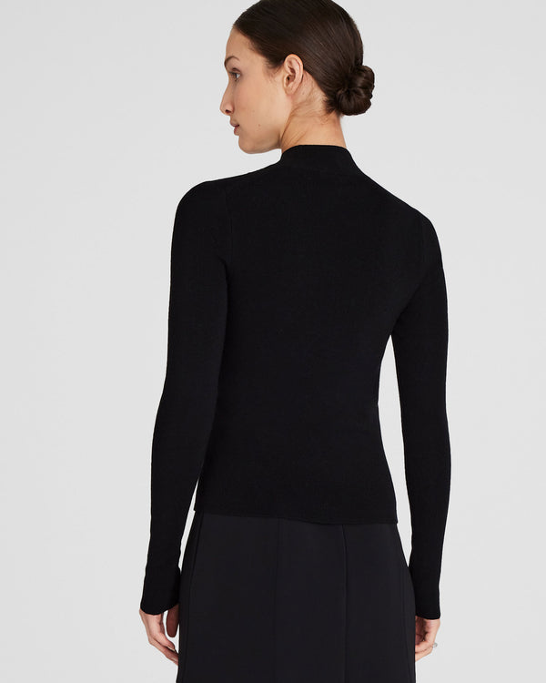 Club Monaco Merino Rib Mockneck Sweater Black