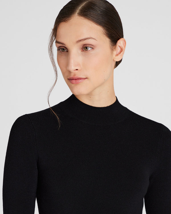 Club Monaco Merino Rib Mockneck Sweater Black