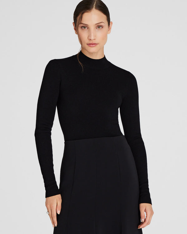 club monaco Merino Rib Mockneck Sweater Black