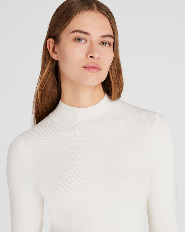 Club Monaco Merino Rib Mockneck Sweater Ivory
