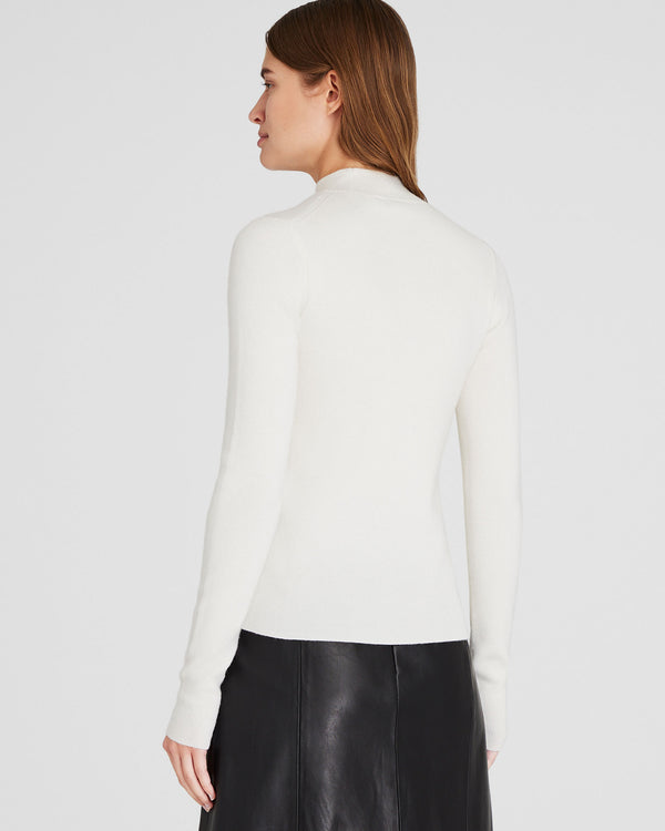 Club Monaco Merino Rib Mockneck Sweater Ivory