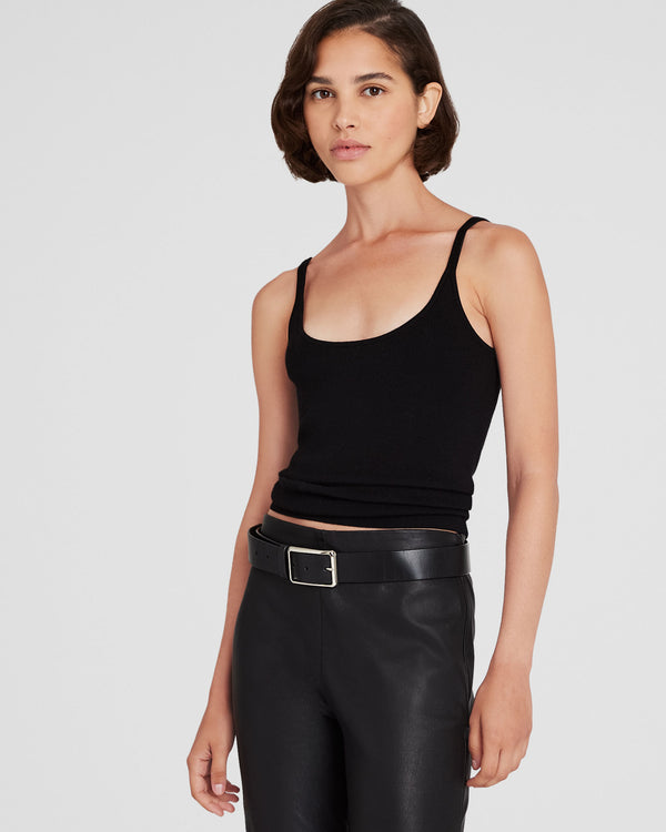 club monaco Merino Rib Tank Black