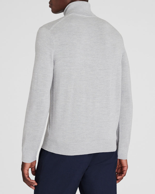 Club Monaco Merino Turtleneck Light Heather Grey