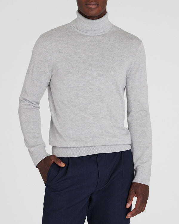 club monaco Merino Turtleneck Light Heather Grey