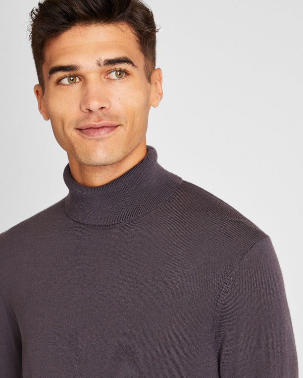 Club Monaco Merino Wool Turtleneck Dark Charcoal
