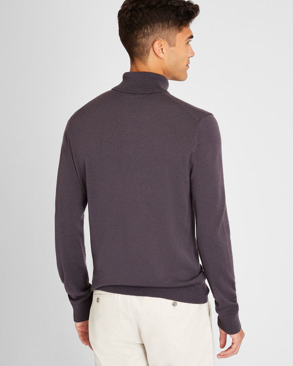 Club Monaco Merino Wool Turtleneck Dark Charcoal