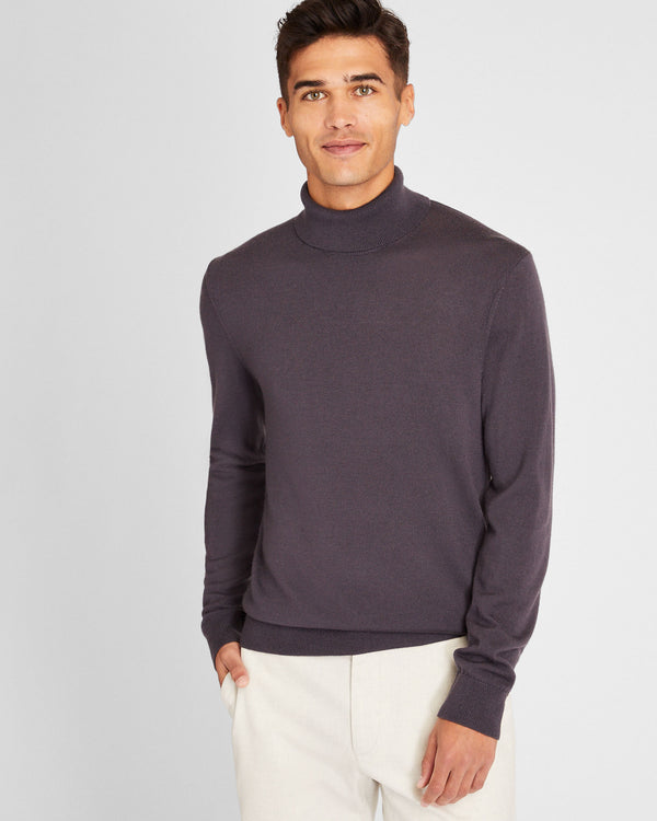 club monaco Merino Wool Turtleneck Dark Charcoal