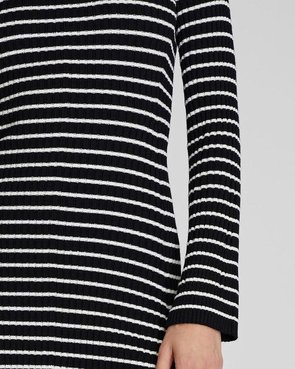 Club Monaco Midi Striped Sweater Dress White
