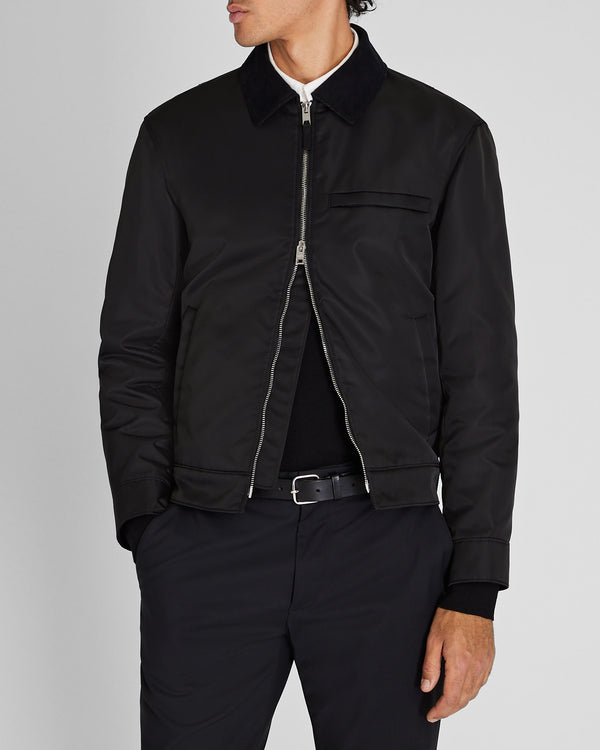 club monaco Nylon Twill Bomber Black