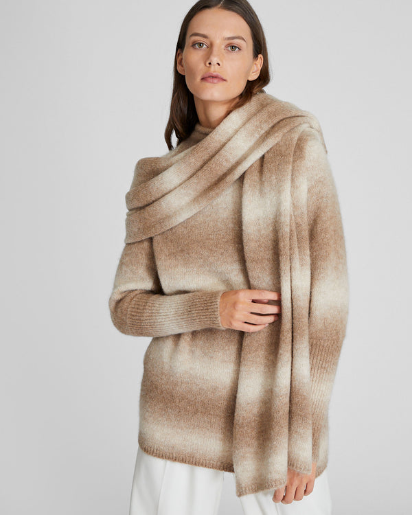 Club Monaco Ombré Rib Scarf Neutral