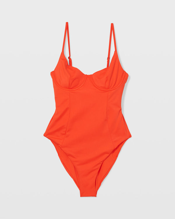 Club Monaco Onia Isabelle One-Piece Swimsuit Red