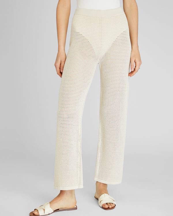 Club Monaco Open Stitch Pant Ivory