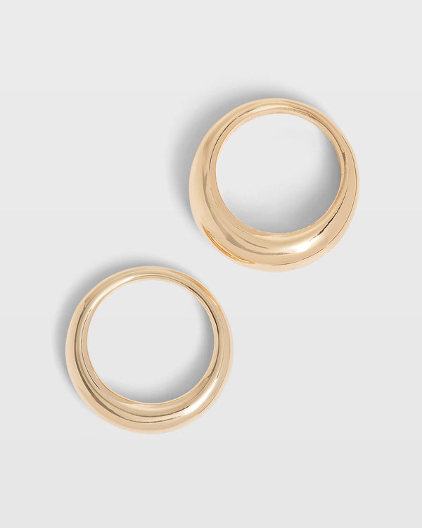club monaco Organic Dome Ring Set Gold