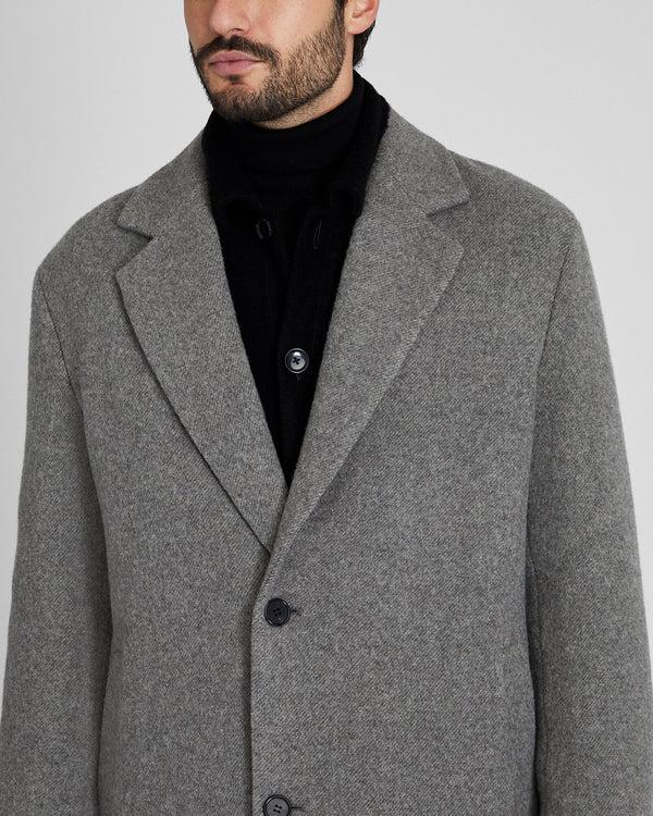 Club Monaco Oversized Twill Single Coat Light Grey