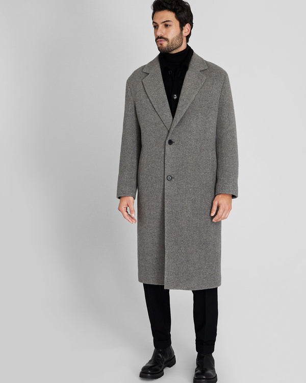 Club Monaco Oversized Twill Single Coat Light Grey