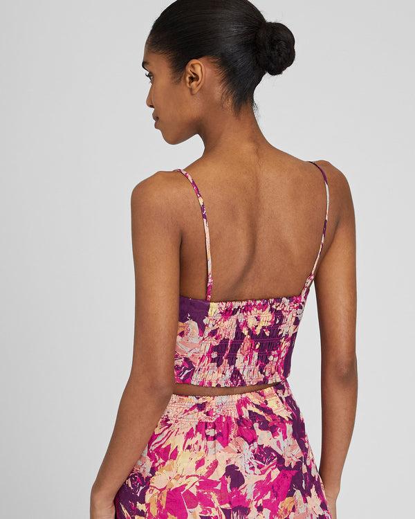 Club Monaco Paneled Fitted Top Aster Pink