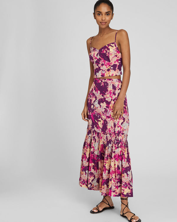 Club Monaco Paneled Fitted Top Aster Pink