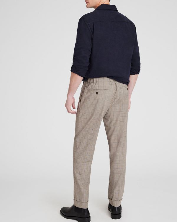 Club Monaco Pattern Elasticated Trouser Khaki
