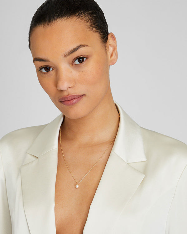 Club Monaco Pearl Pendant Necklace Gold